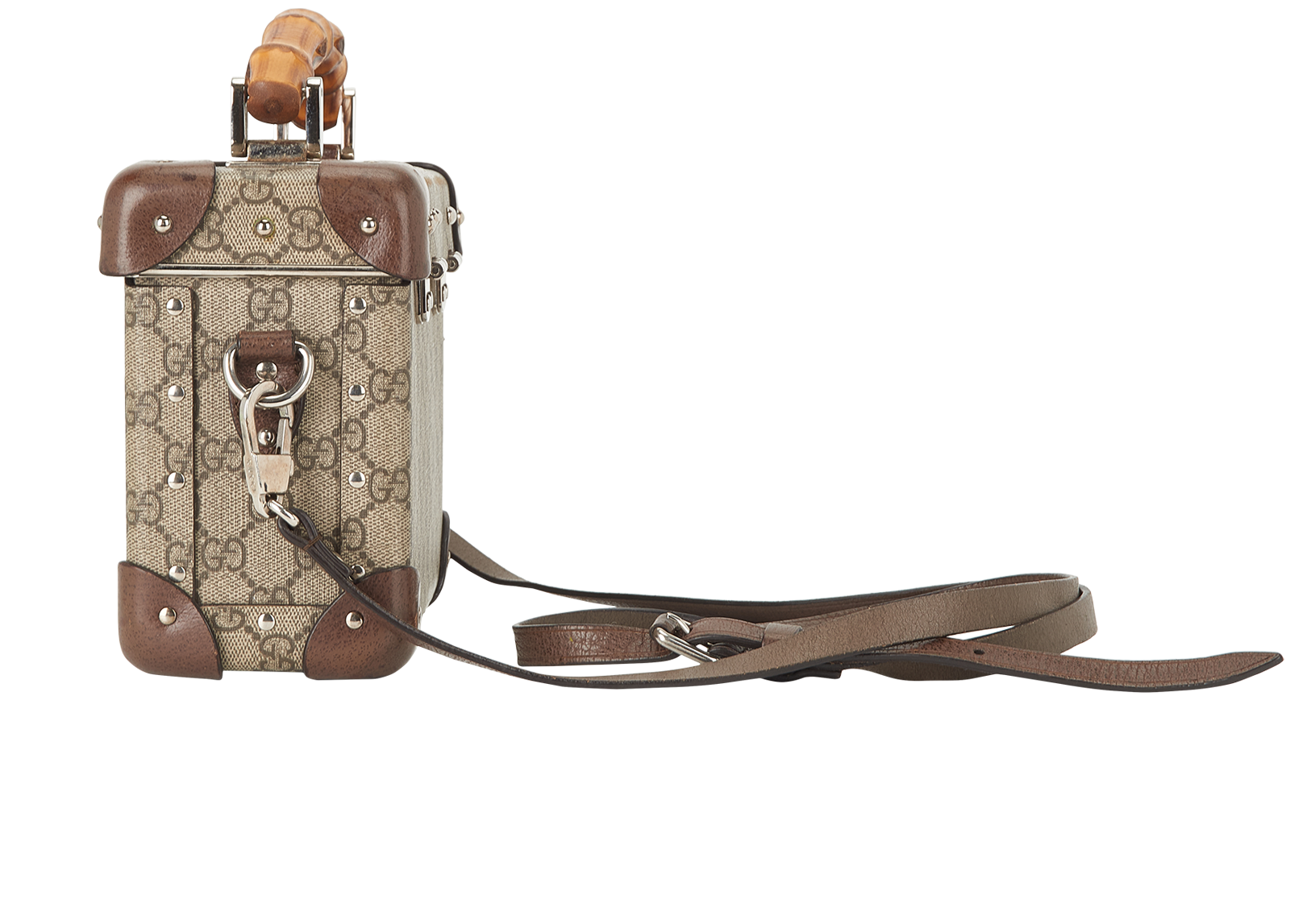 Globe Trotter Vanity Crossbody, &pound;950, Handbags, Beige/Brown, Canvas, Bottom view
